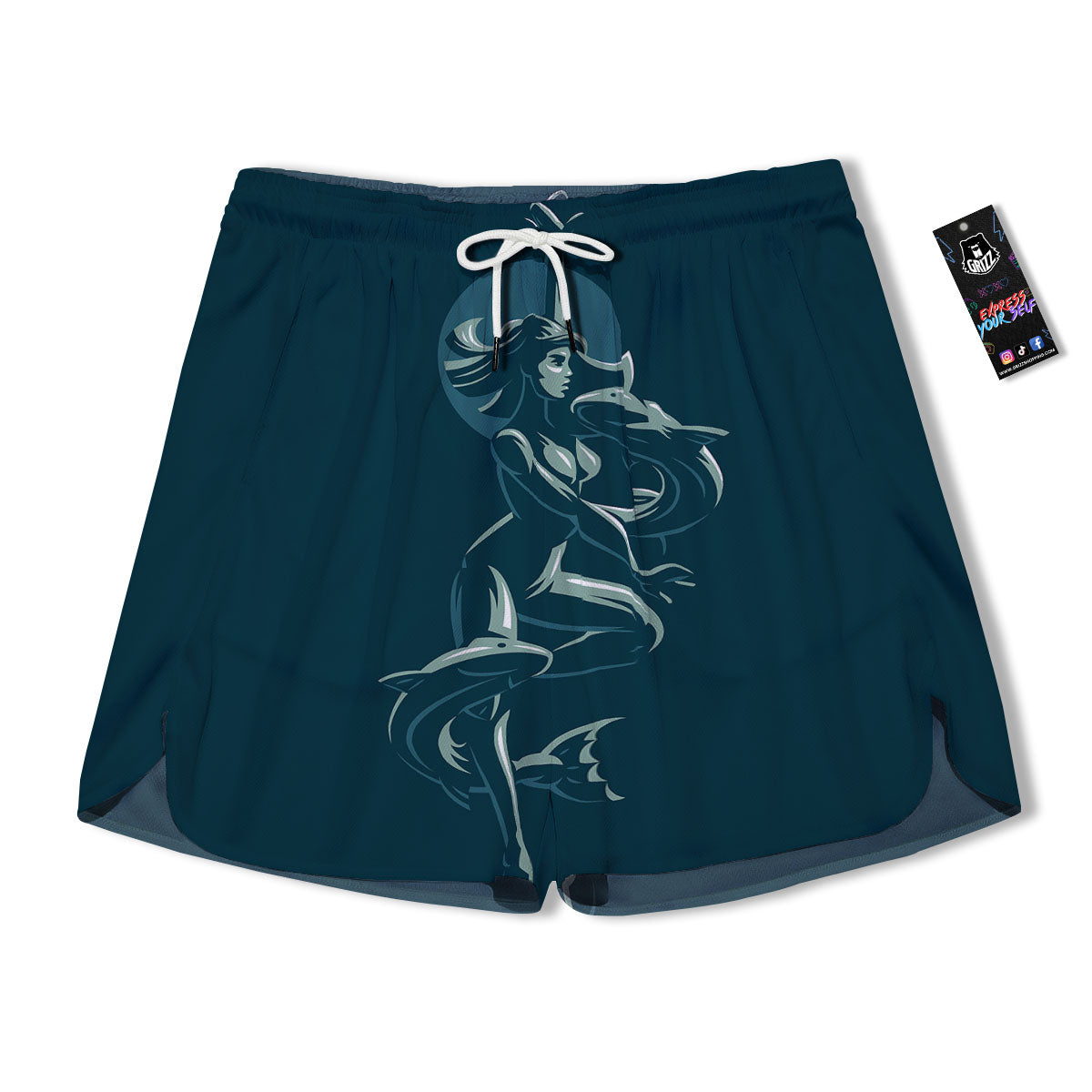 Pisces Sign Astrology Print Men's Running Shorts-grizzshop