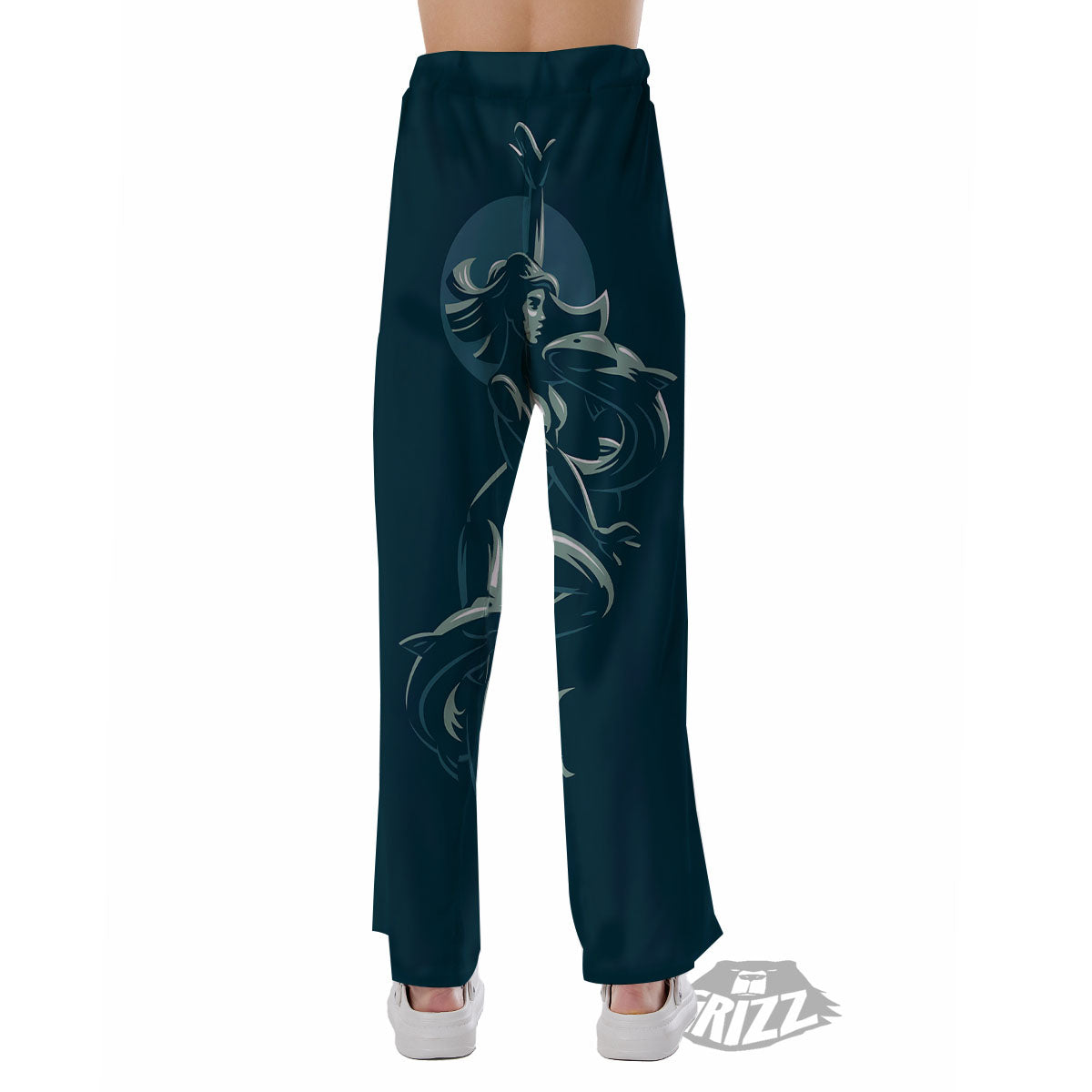 Pisces Sign Astrology Print Pajama Pants-grizzshop