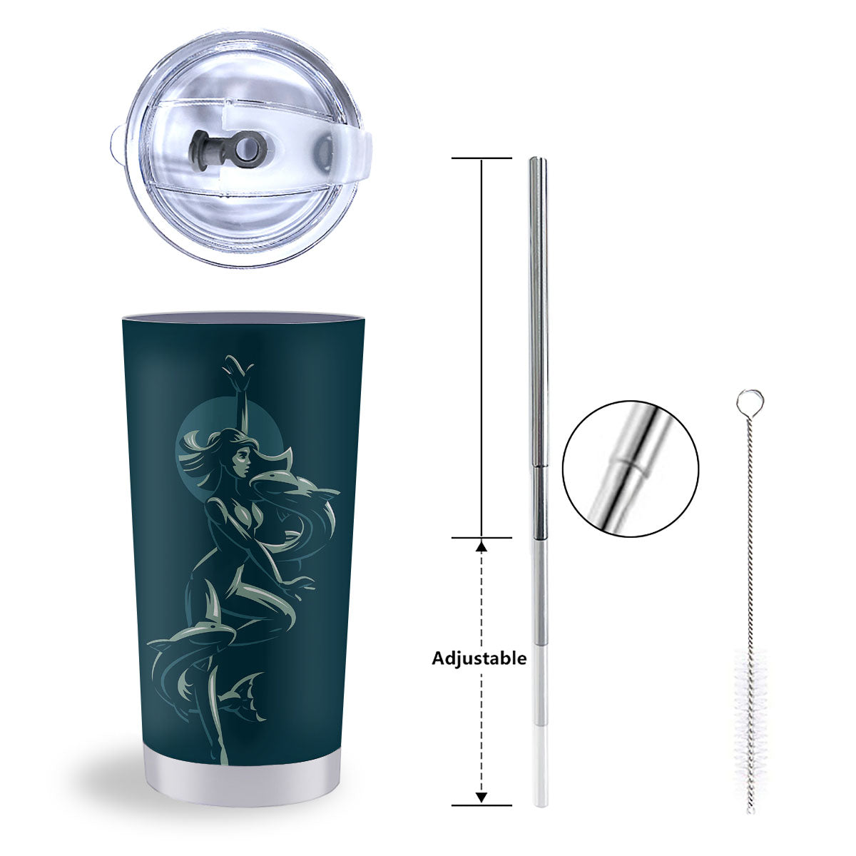 Pisces Sign Astrology Print Tumbler-grizzshop