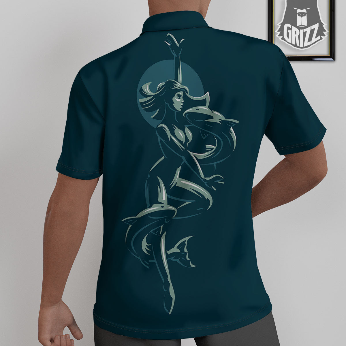Pisces Sign Astrology Print Untucked Shirts-grizzshop