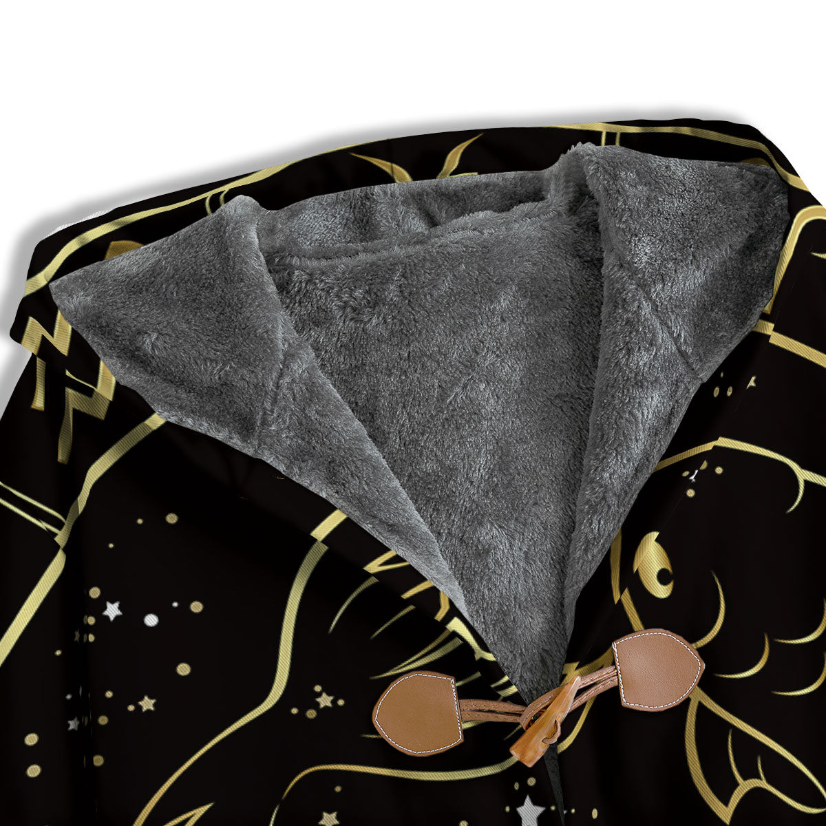Pisces Sign Black And Gold Print Men's Windbreaker Jacket-grizzshop