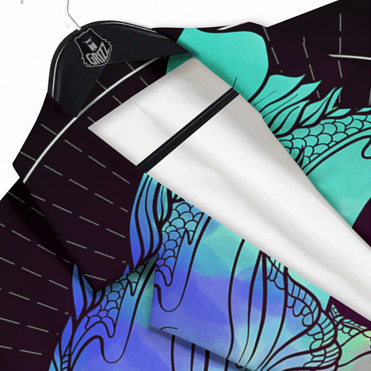 Pisces Sign Colorful Print Men's Sport Coat-grizzshop