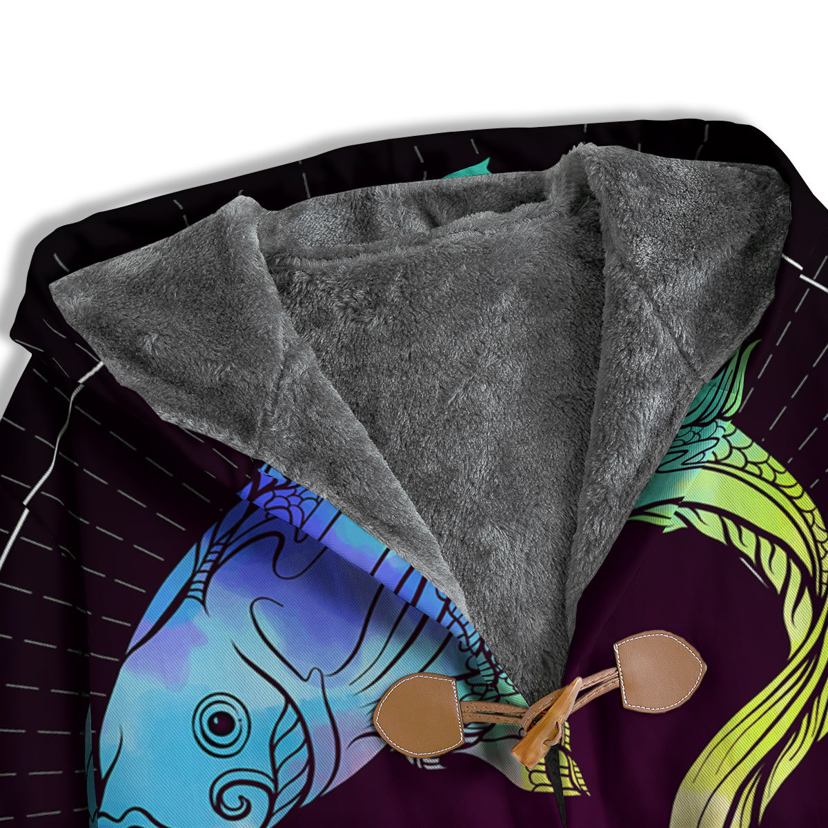 Pisces Sign Colorful Print Men's Windbreaker Jacket-grizzshop
