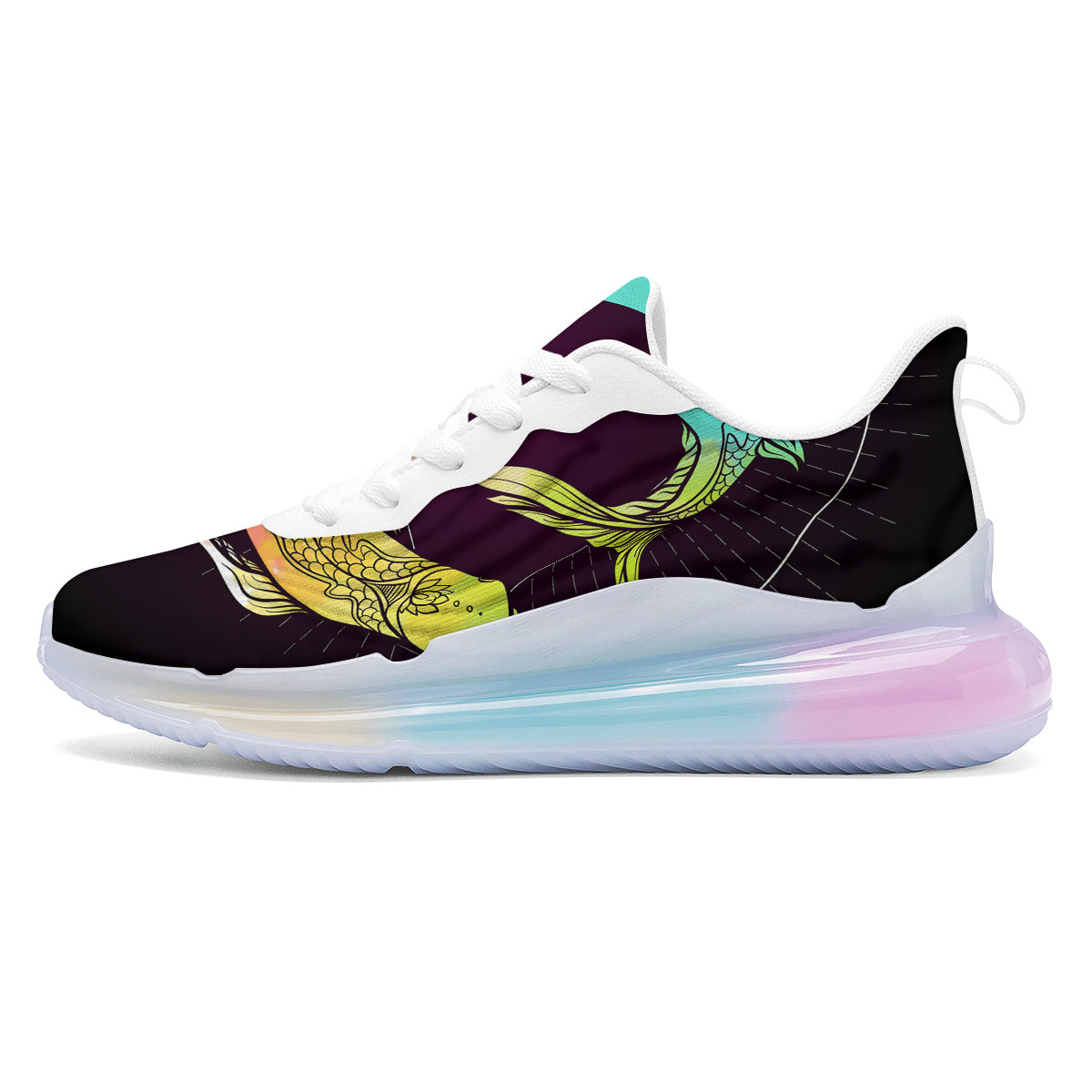 Pisces Sign Colorful Print Running Sneakers-grizzshop