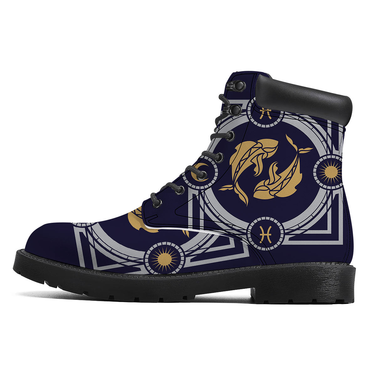 Pisces Sign Horoscope Print Boots-grizzshop