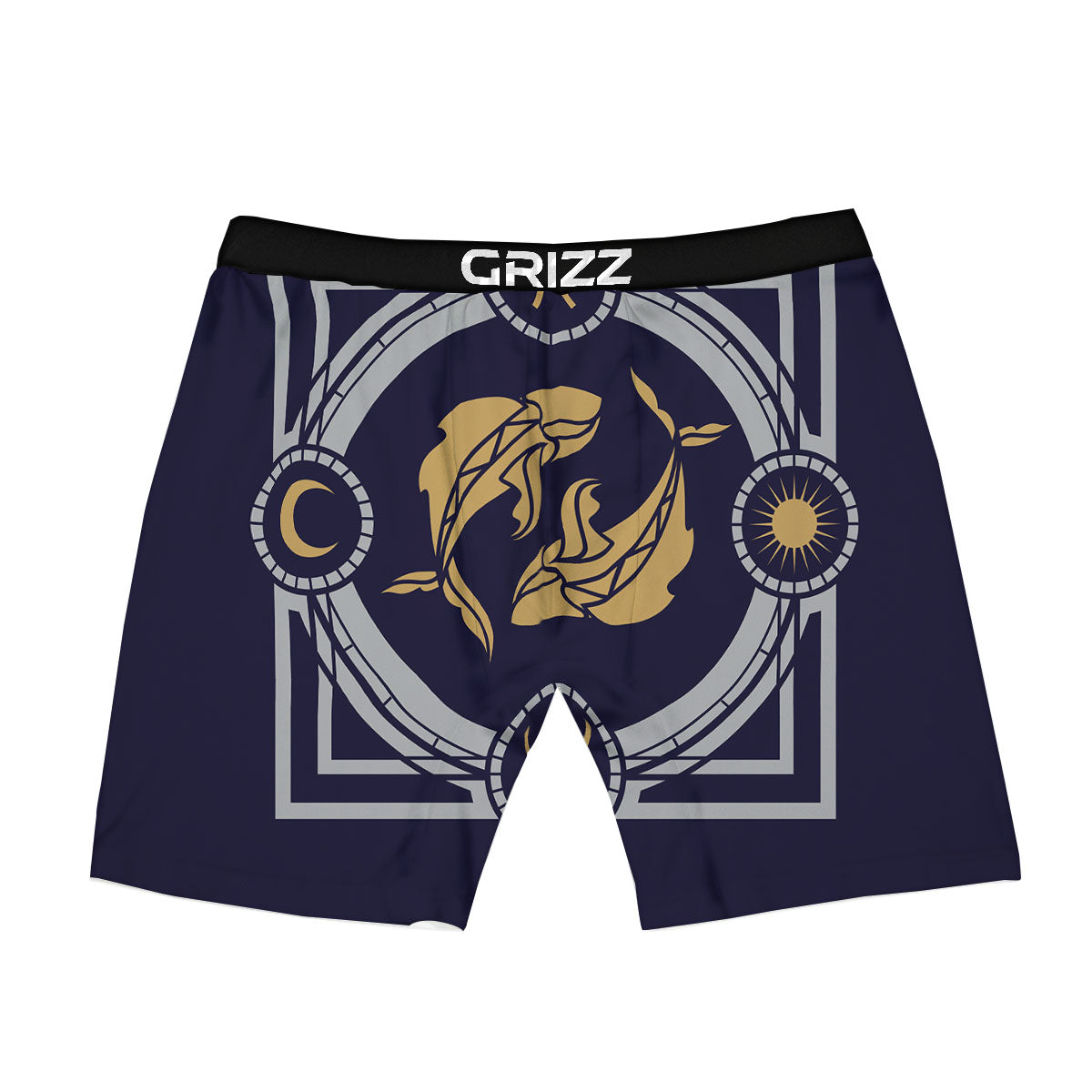 Pisces Sign Horoscope Print Boxer Briefs-grizzshop