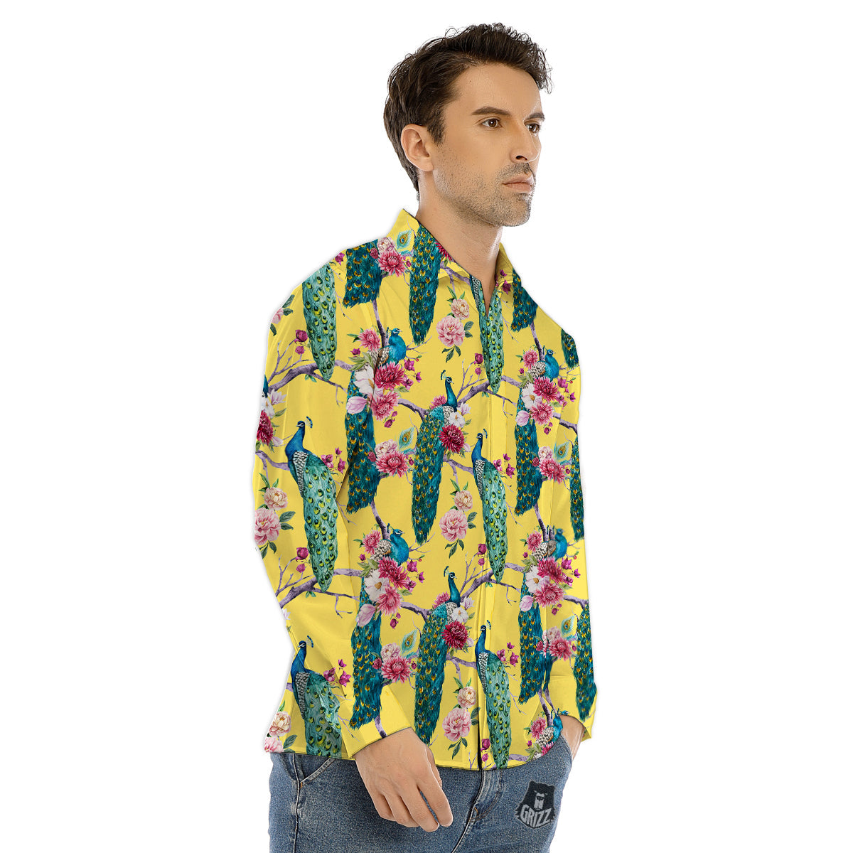 Pisces Sign Horoscope Print Men's Dress Shirts-grizzshop