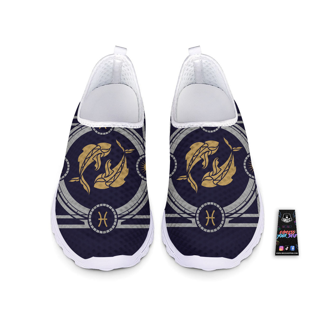 Pisces Sign Horoscope Print Nurse Shoes-grizzshop