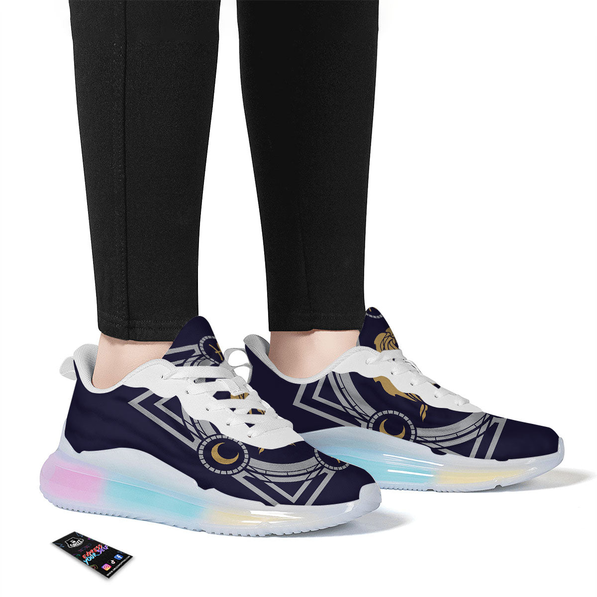 Pisces Sign Horoscope Print Running Sneakers-grizzshop
