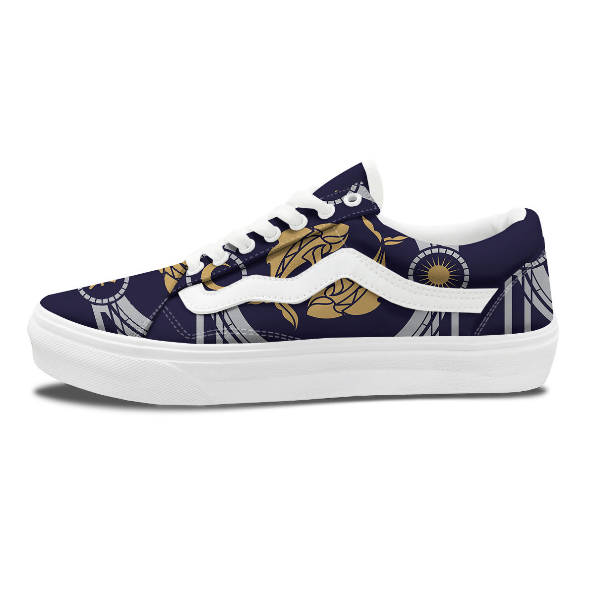 Pisces Sign Horoscope Print Skate Shoes-grizzshop