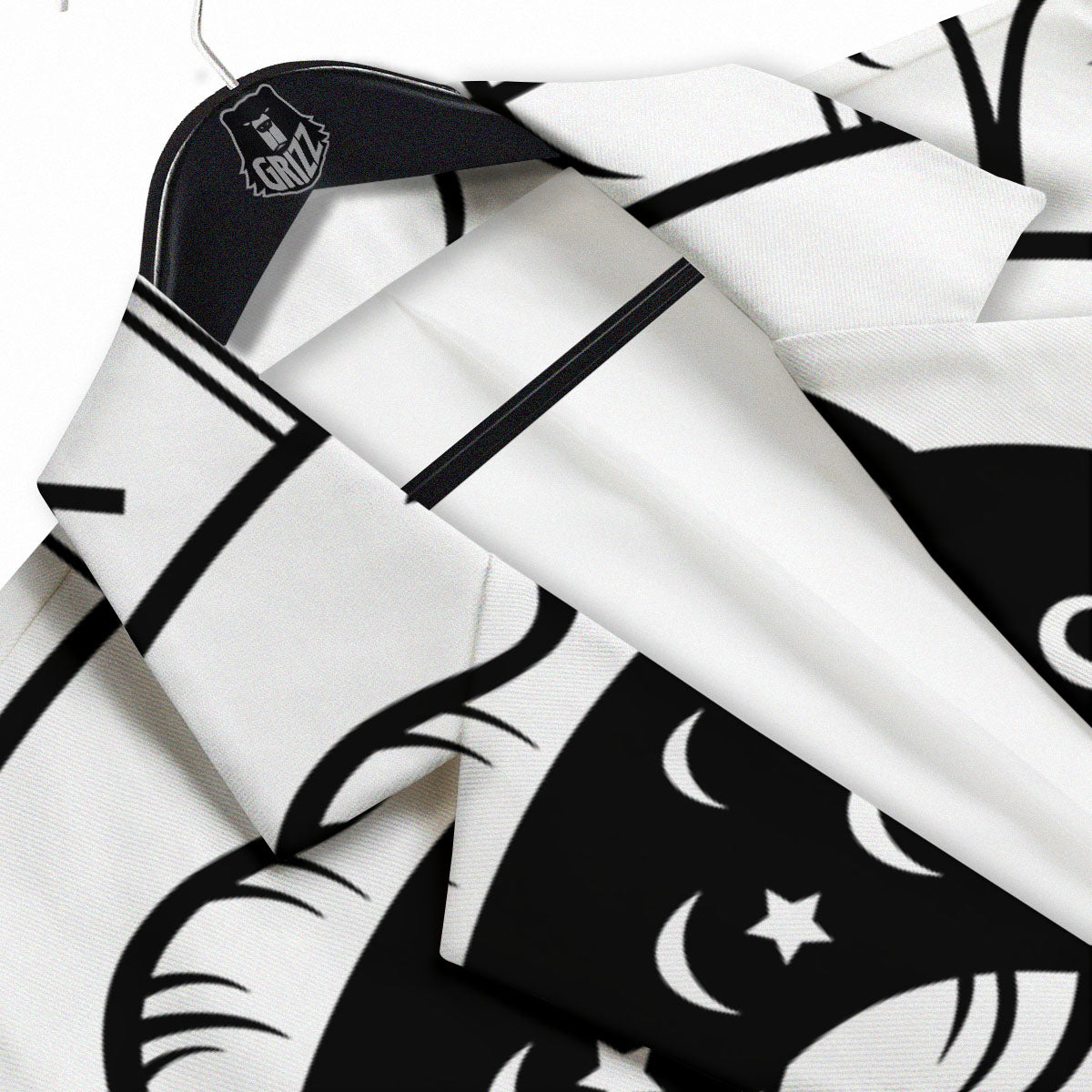 Pisces Sign White And Black Print Men's Sport Coat-grizzshop