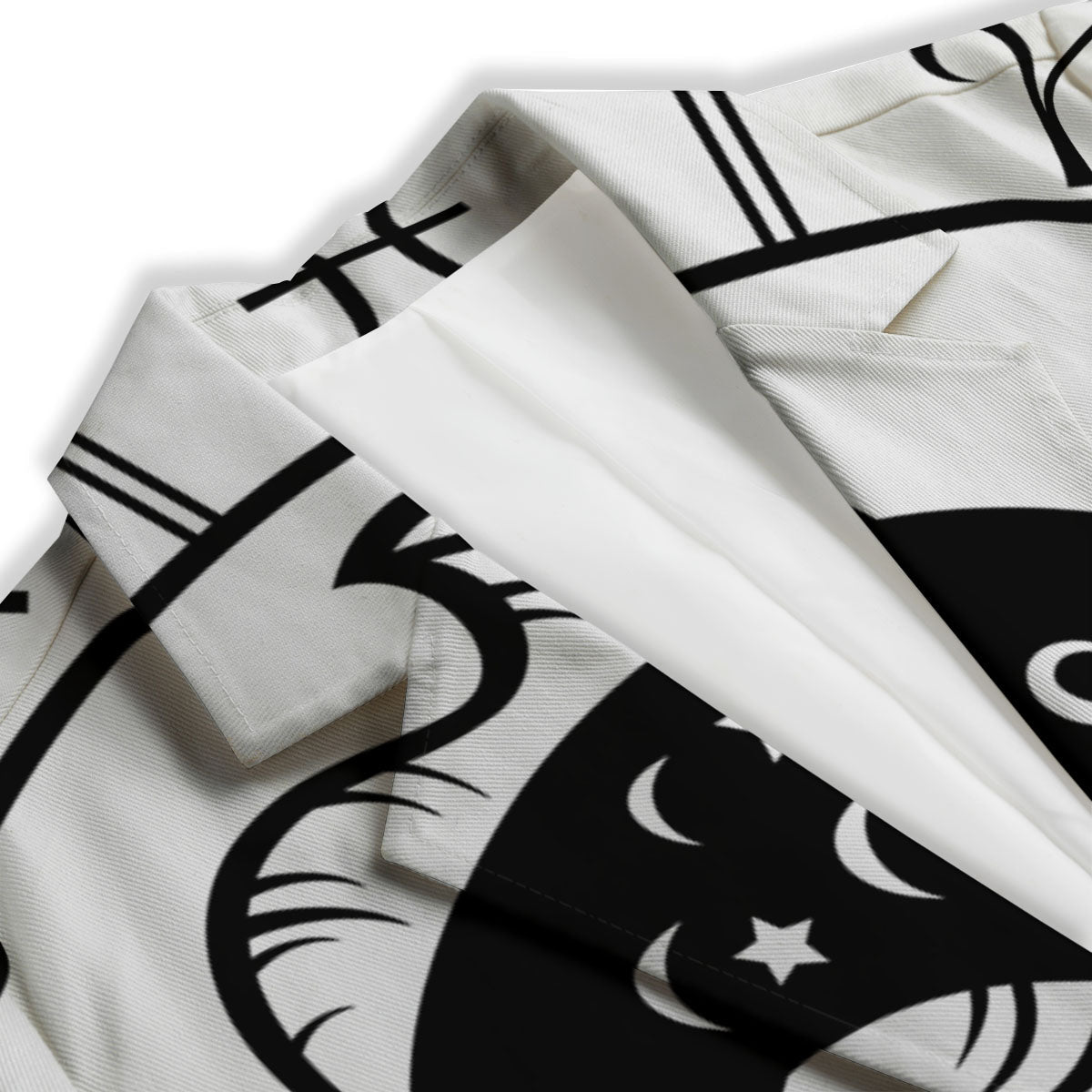 Pisces Sign White And Black Print Women's Blazer-grizzshop