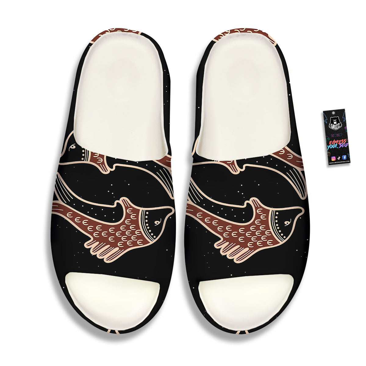 Pisces Constellation Print Sandals-grizzshop