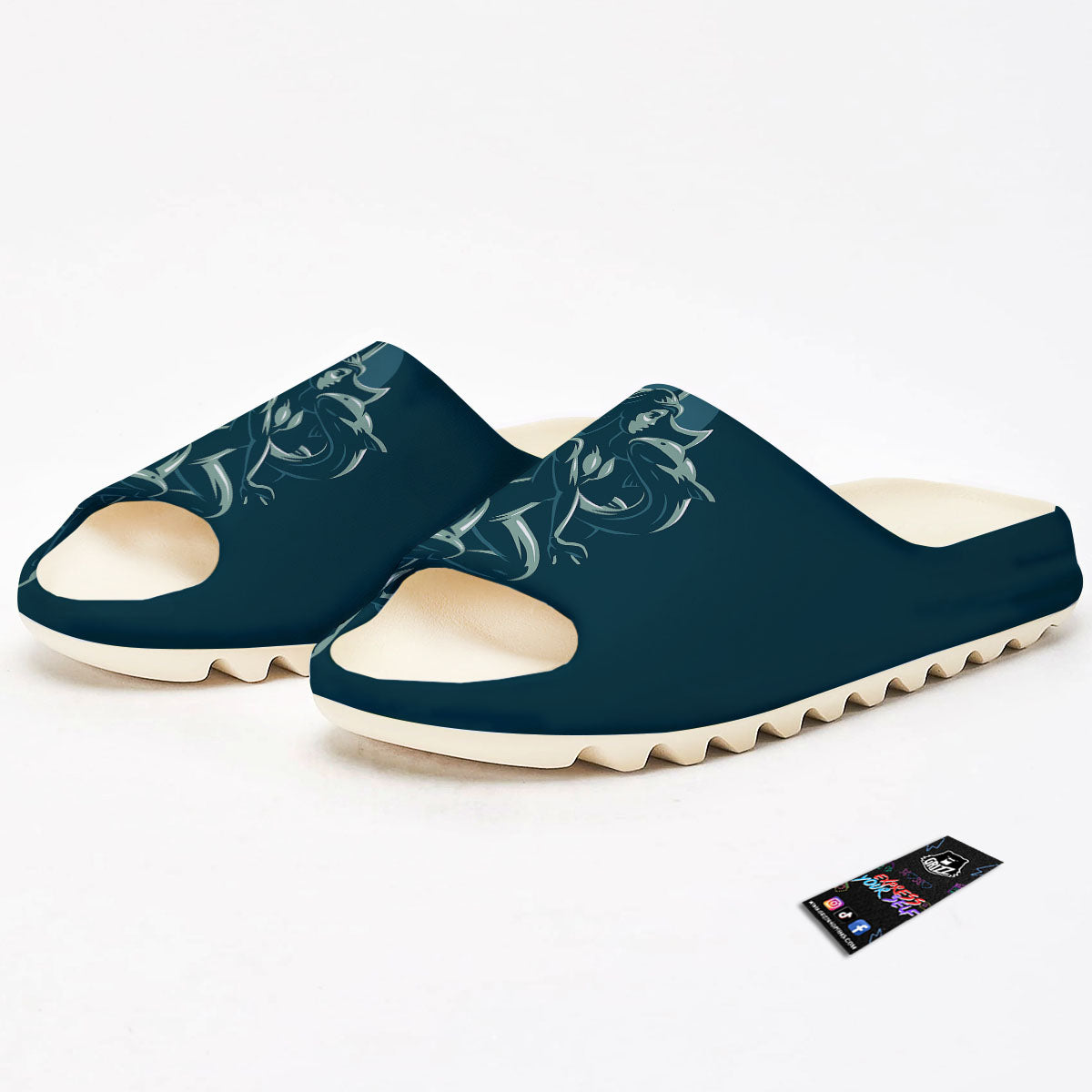 Pisces Sign Astrology Print Sandals-grizzshop