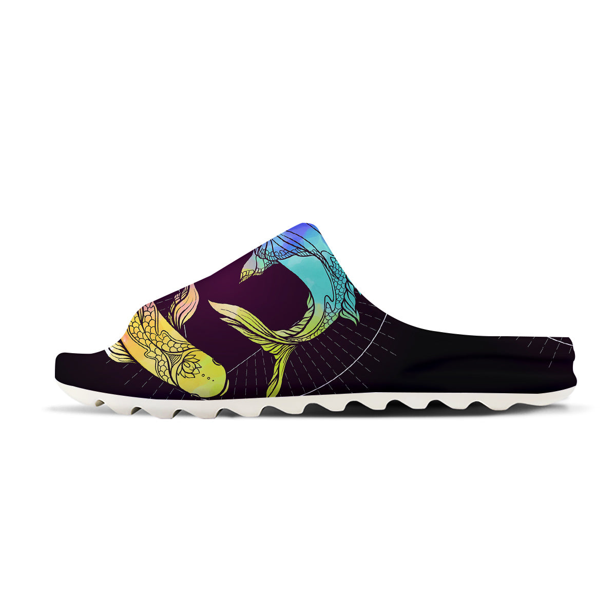 Pisces Sign Colorful Print Sandals-grizzshop