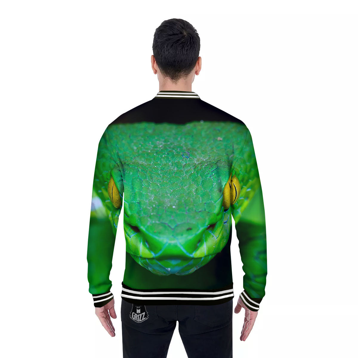 Pit Viper Green Print Baseball Jacket-grizzshop