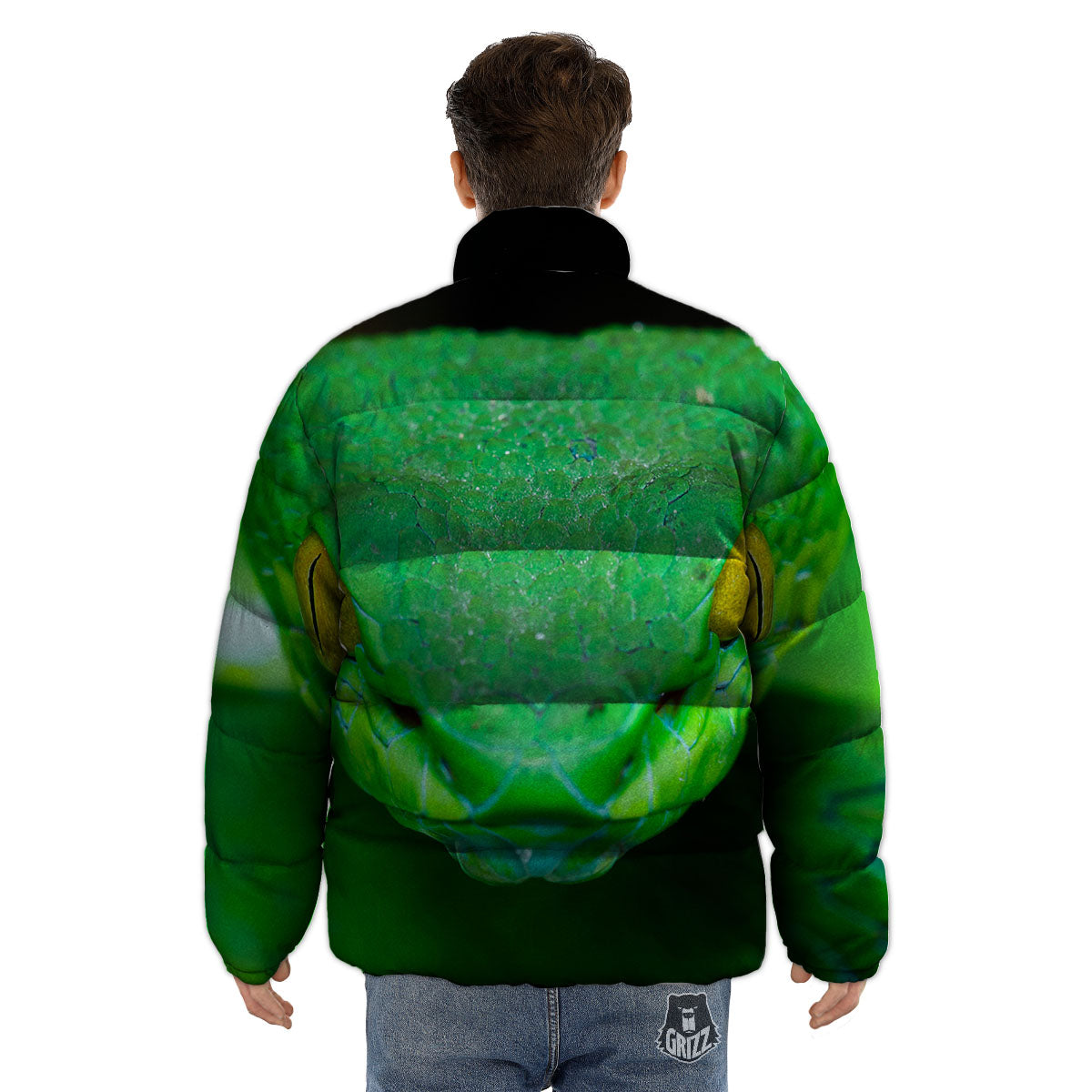 Pit Viper Green Print Puffer Jacket-grizzshop