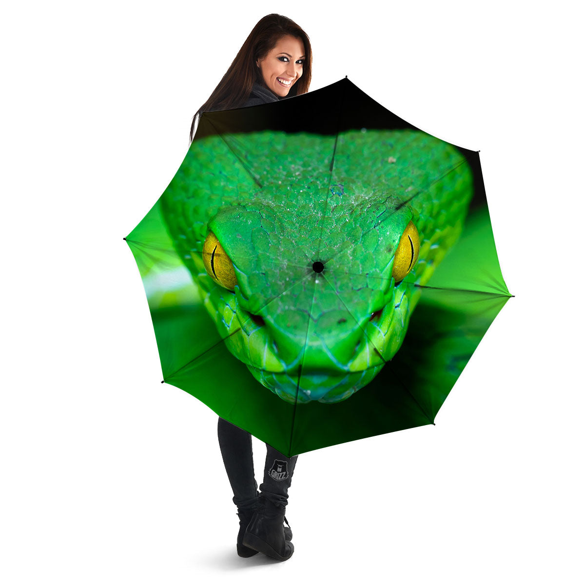 Pit Viper Green Print Umbrella-grizzshop