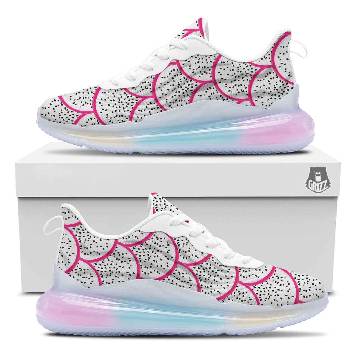 Pitaya Pattern Print Running Sneakers-grizzshop