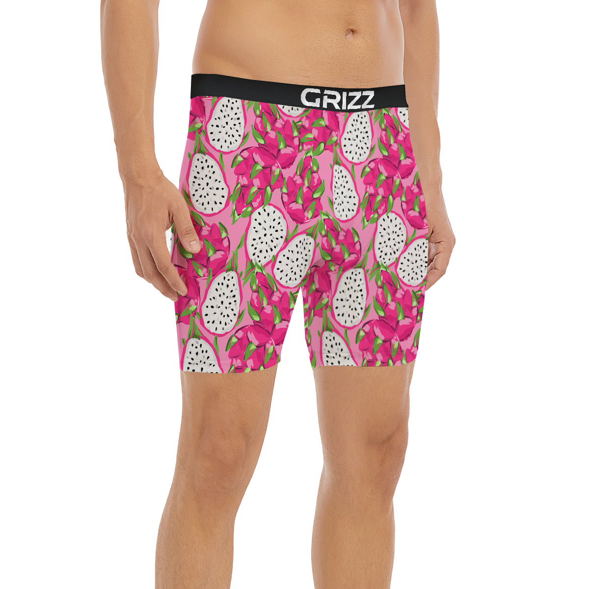 Pitaya Tropical Print Pattern Boxer Briefs-grizzshop