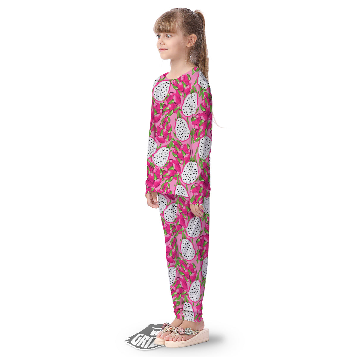 Pitaya Tropical Print Pattern Kid's Pajamas-grizzshop