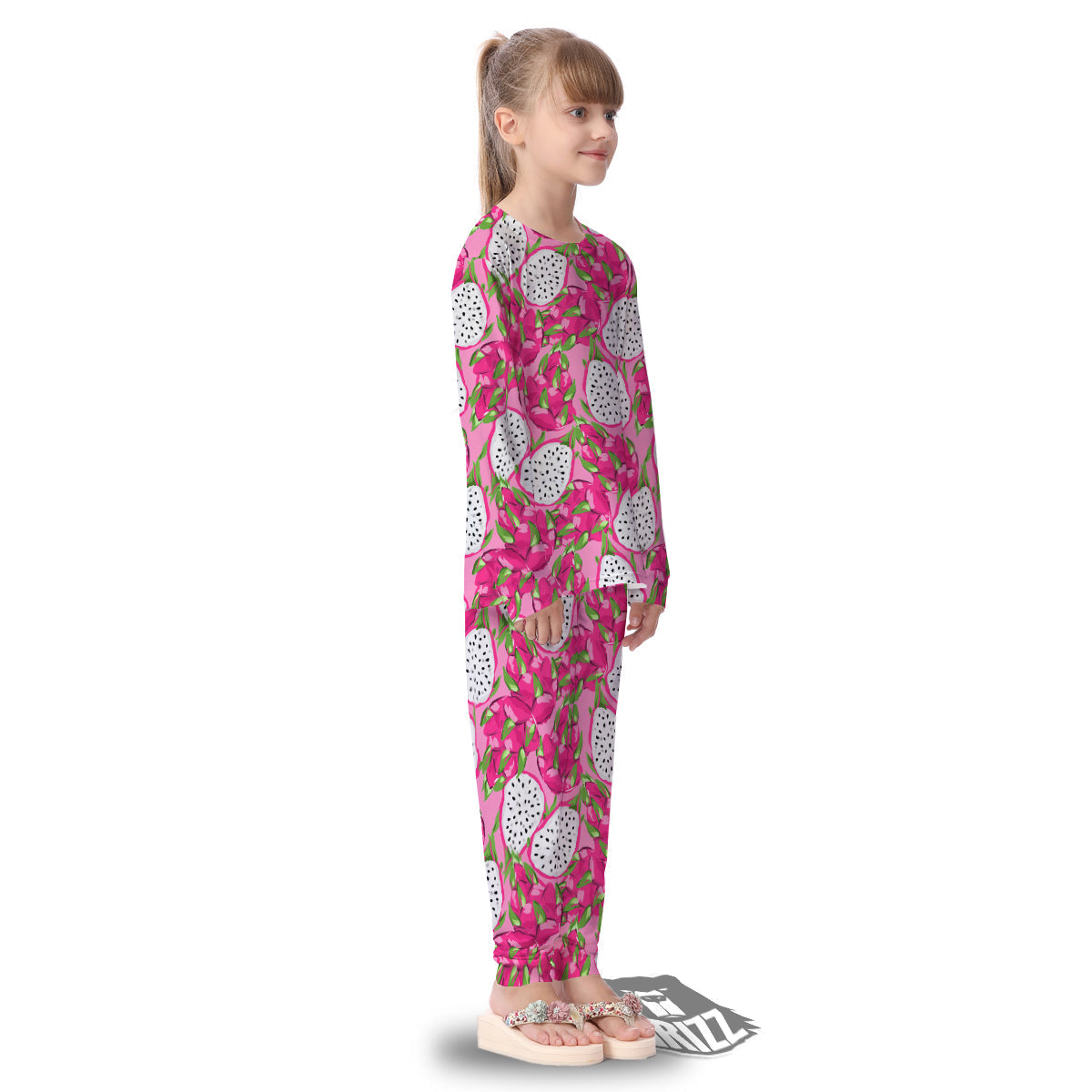 Pitaya Tropical Print Pattern Kid's Pajamas-grizzshop