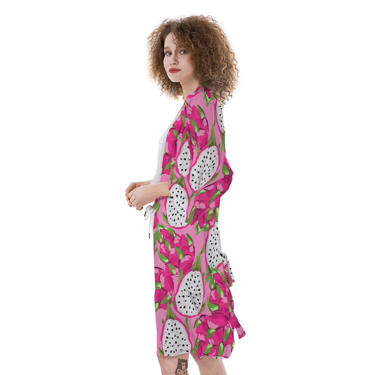 Pitaya Tropical Print Pattern Kimono-grizzshop