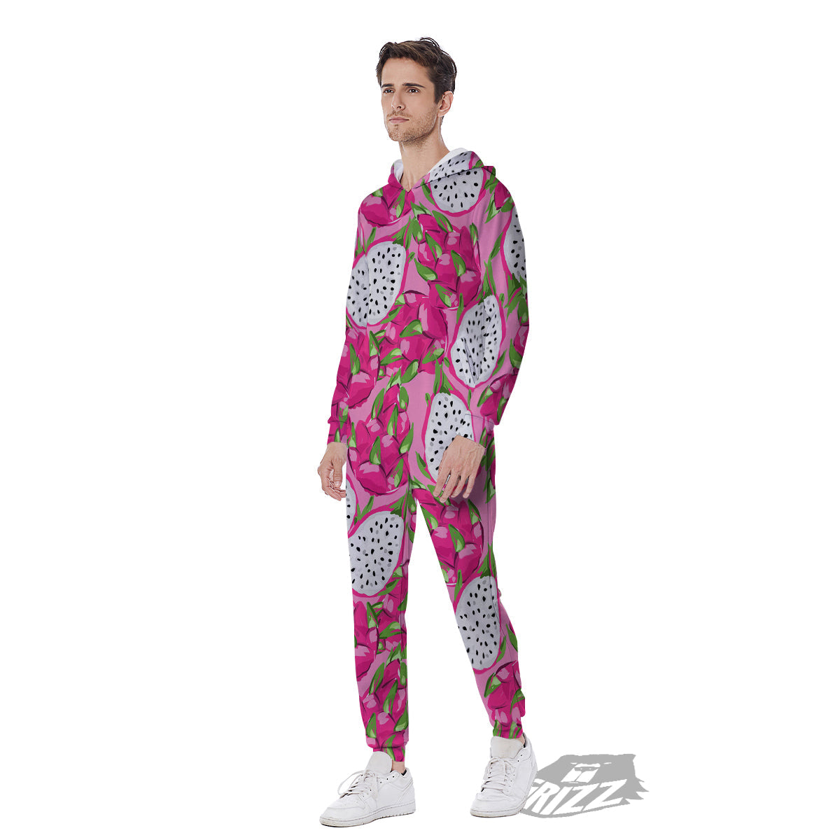 Pitaya Tropical Print Pattern Men's Jumpsuit-grizzshop