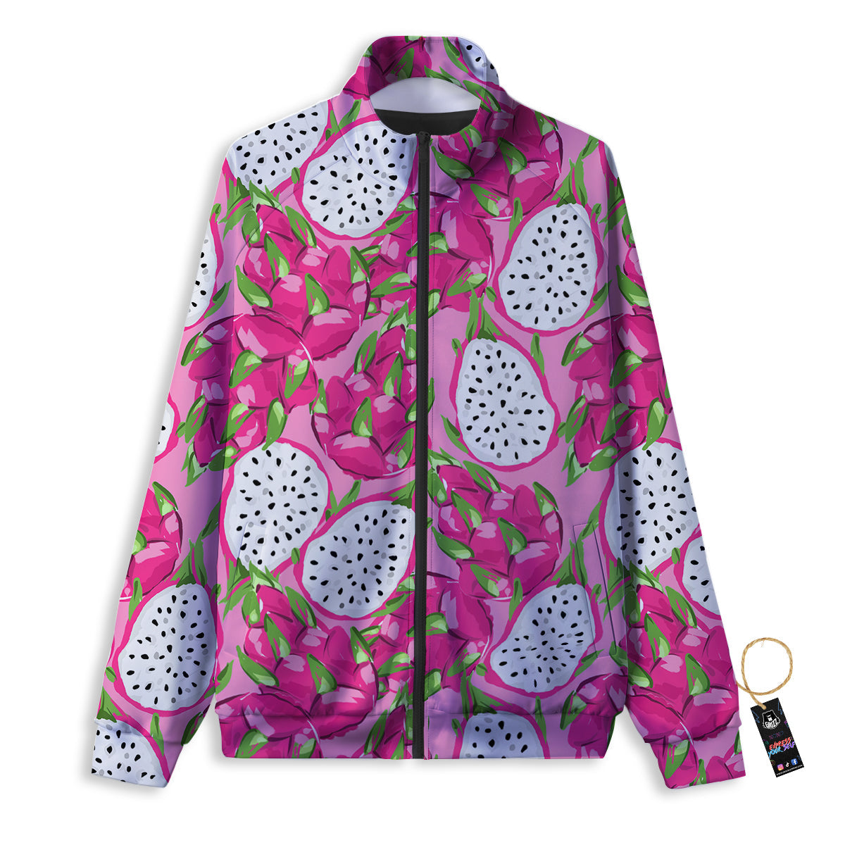 Pitaya Tropical Print Pattern Track Jacket-grizzshop