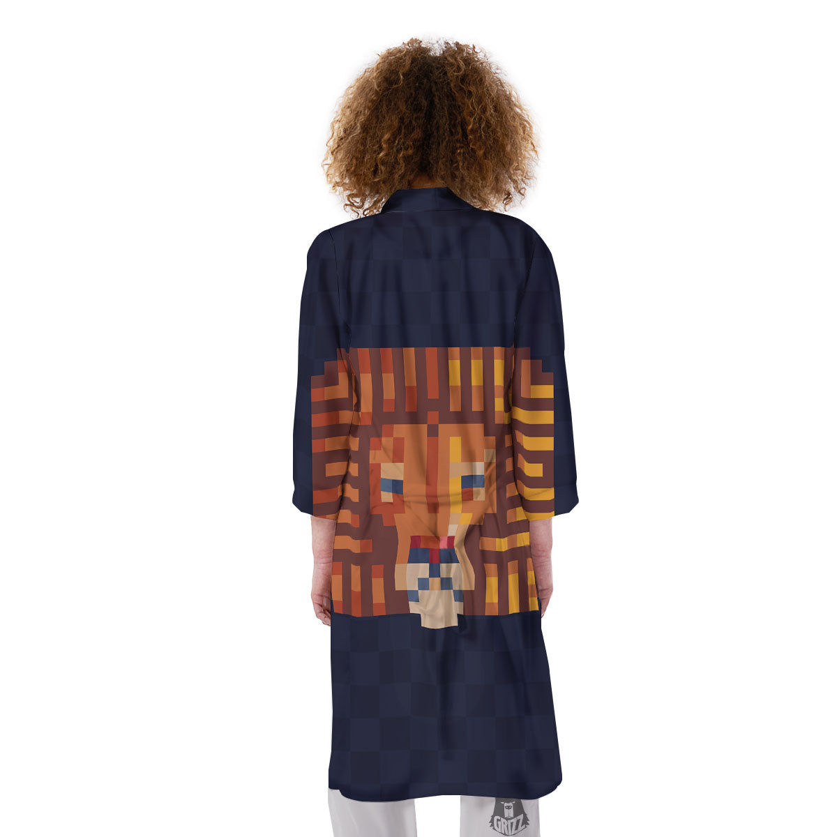 Pixel Leo Print Kimono-grizzshop