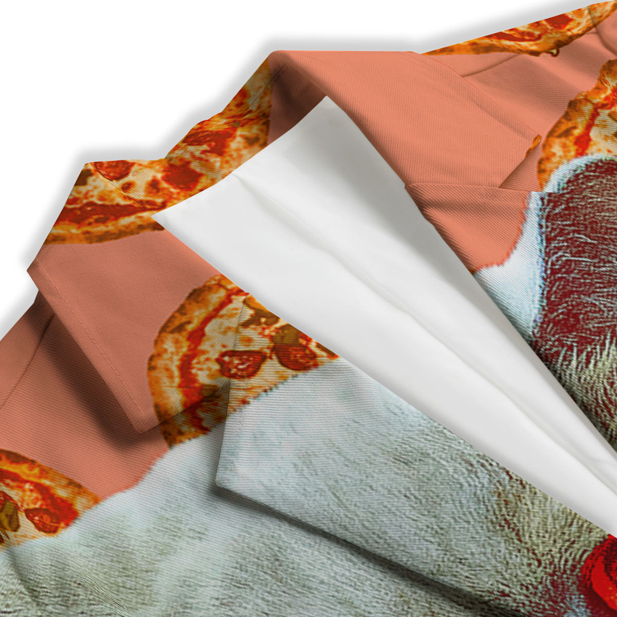 Pizza And Cat Print Women's Blazer-grizzshop