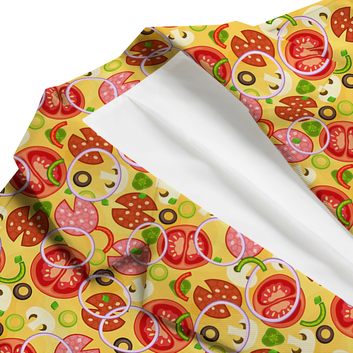 Pizza And Different Ingredients Print Pattern Men's Blazer-grizzshop