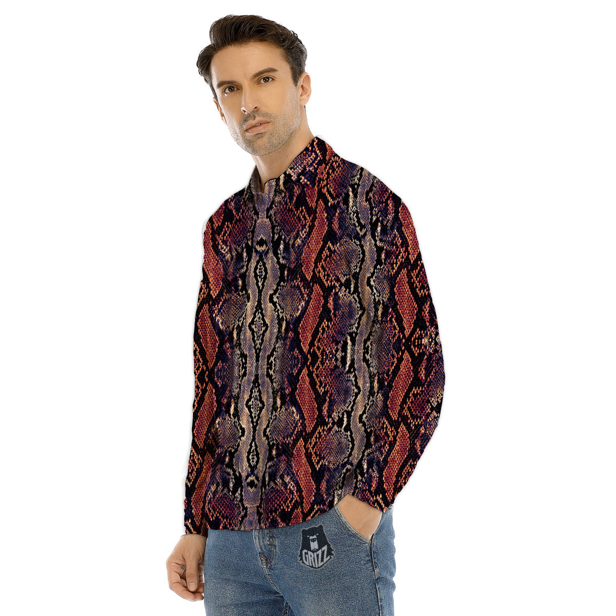 Pizza And Different Ingredients Print Pattern Men's Dress Shirts-grizzshop