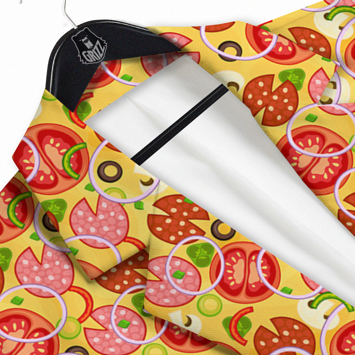 Pizza And Different Ingredients Print Pattern Men's Sport Coat-grizzshop