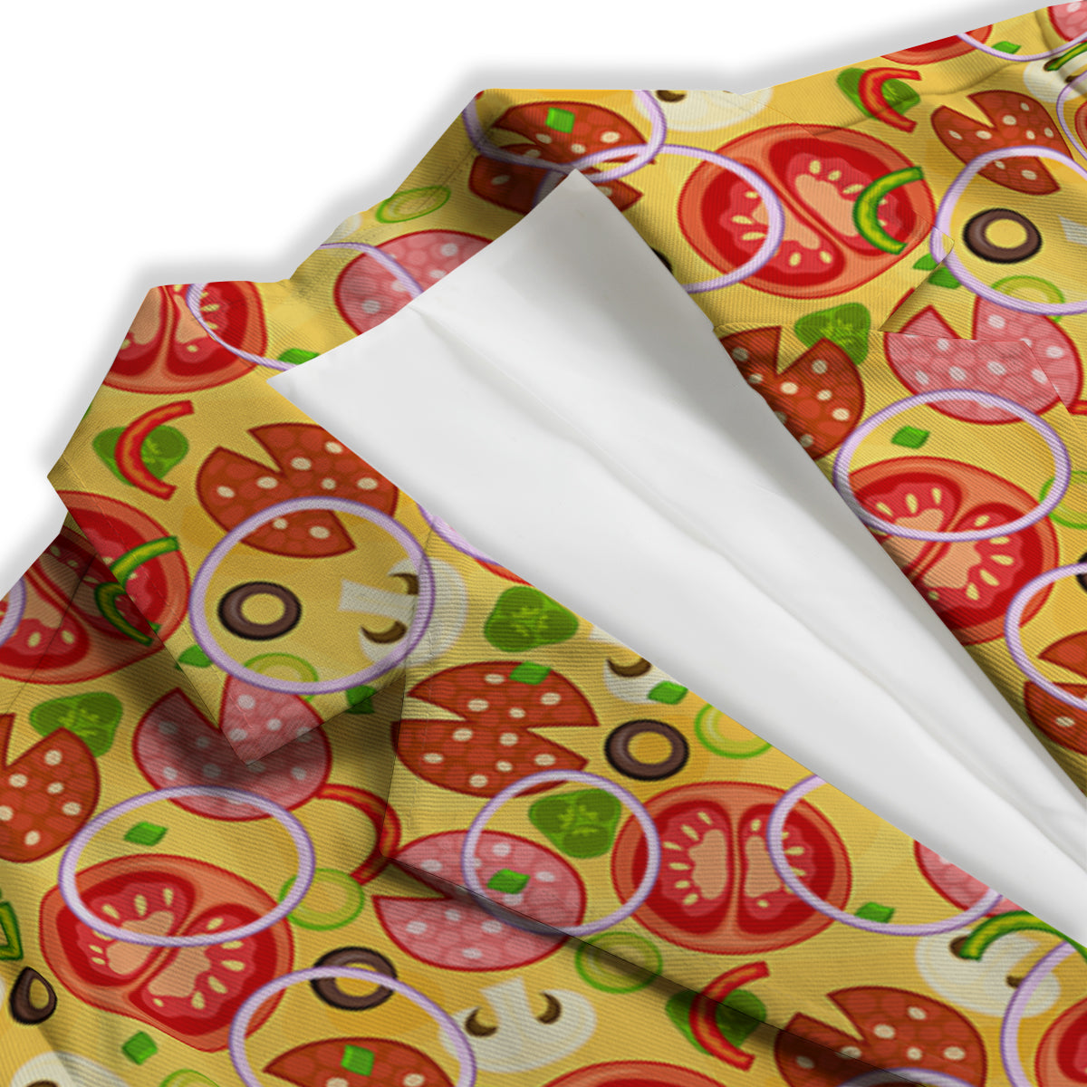 Pizza And Different Ingredients Print Pattern Women's Blazer-grizzshop