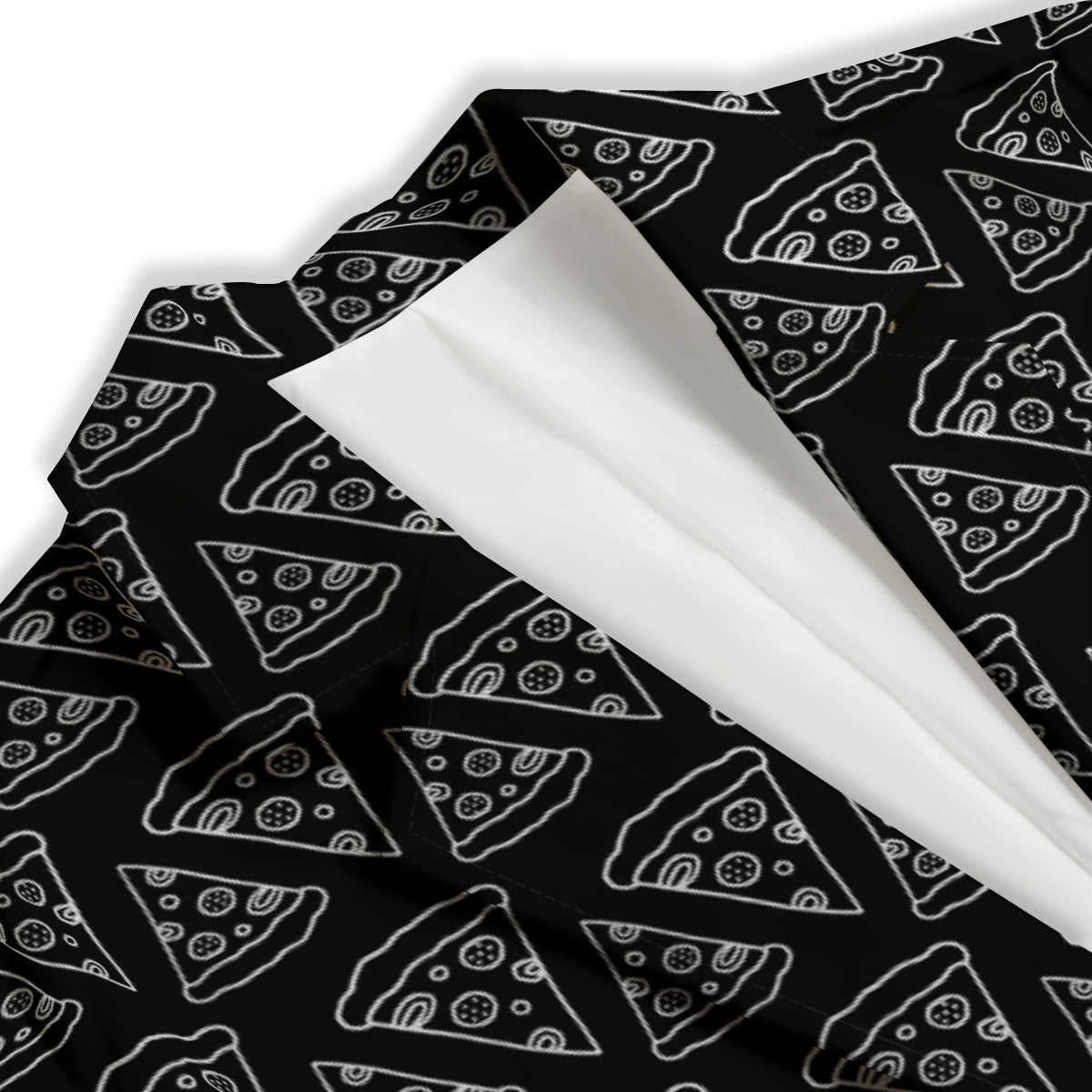Pizza Black Print Pattern Women's Blazer-grizzshop