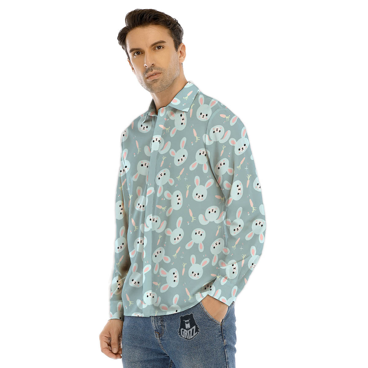 Pizza Fast Food Print Pattern Men's Dress Shirts-grizzshop