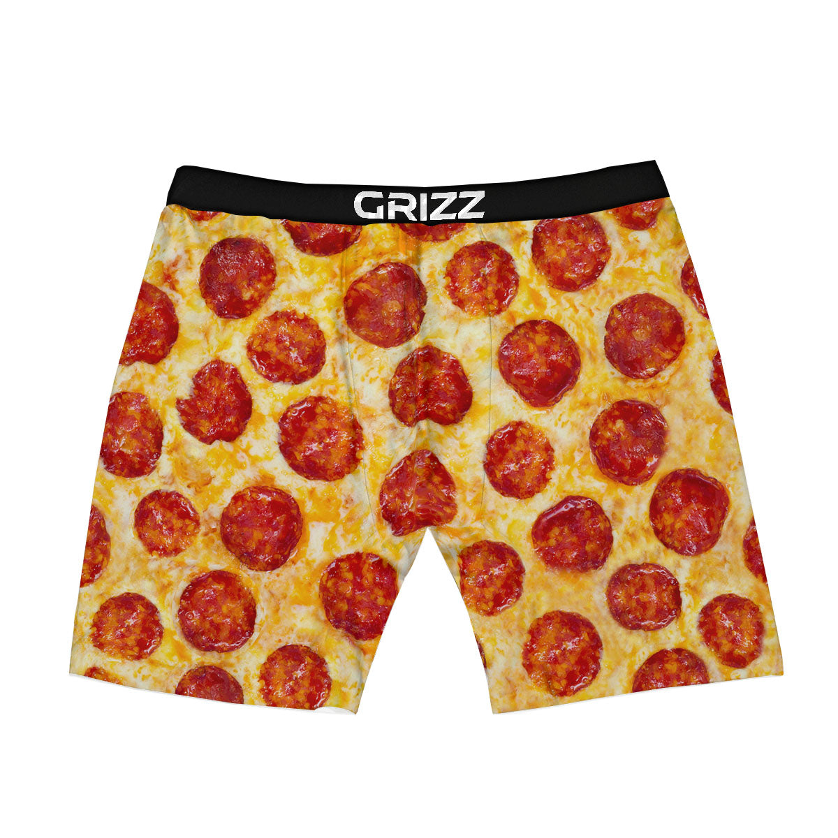 Pizza Pepperoni Print Boxer Briefs-grizzshop