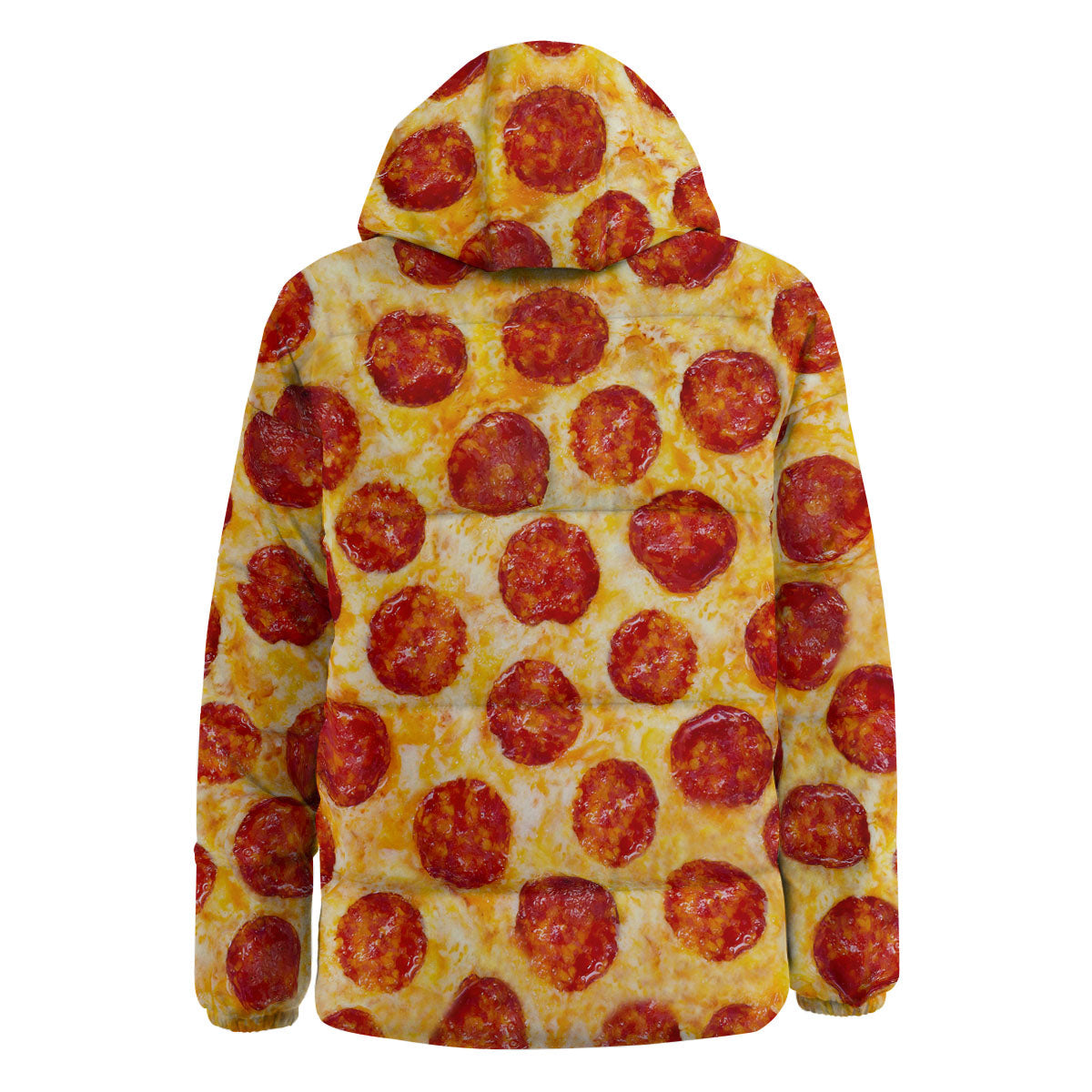 Pizza Pepperoni Print Down Jacket-grizzshop