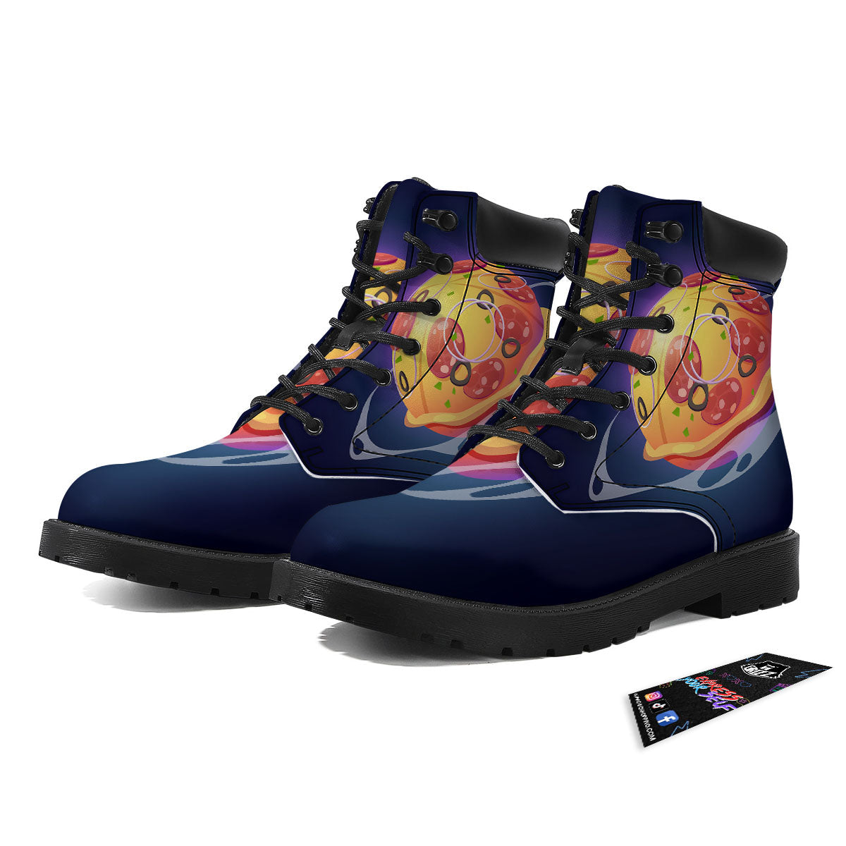 Pizza Planet Print Boots-grizzshop