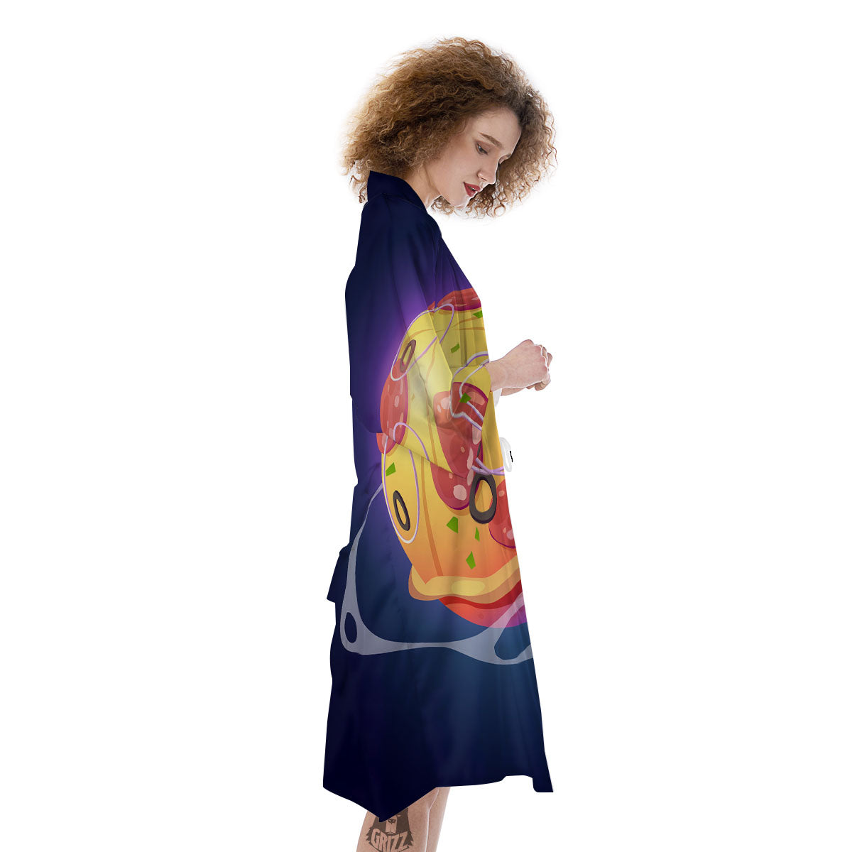 Pizza Planet Print Kimono-grizzshop