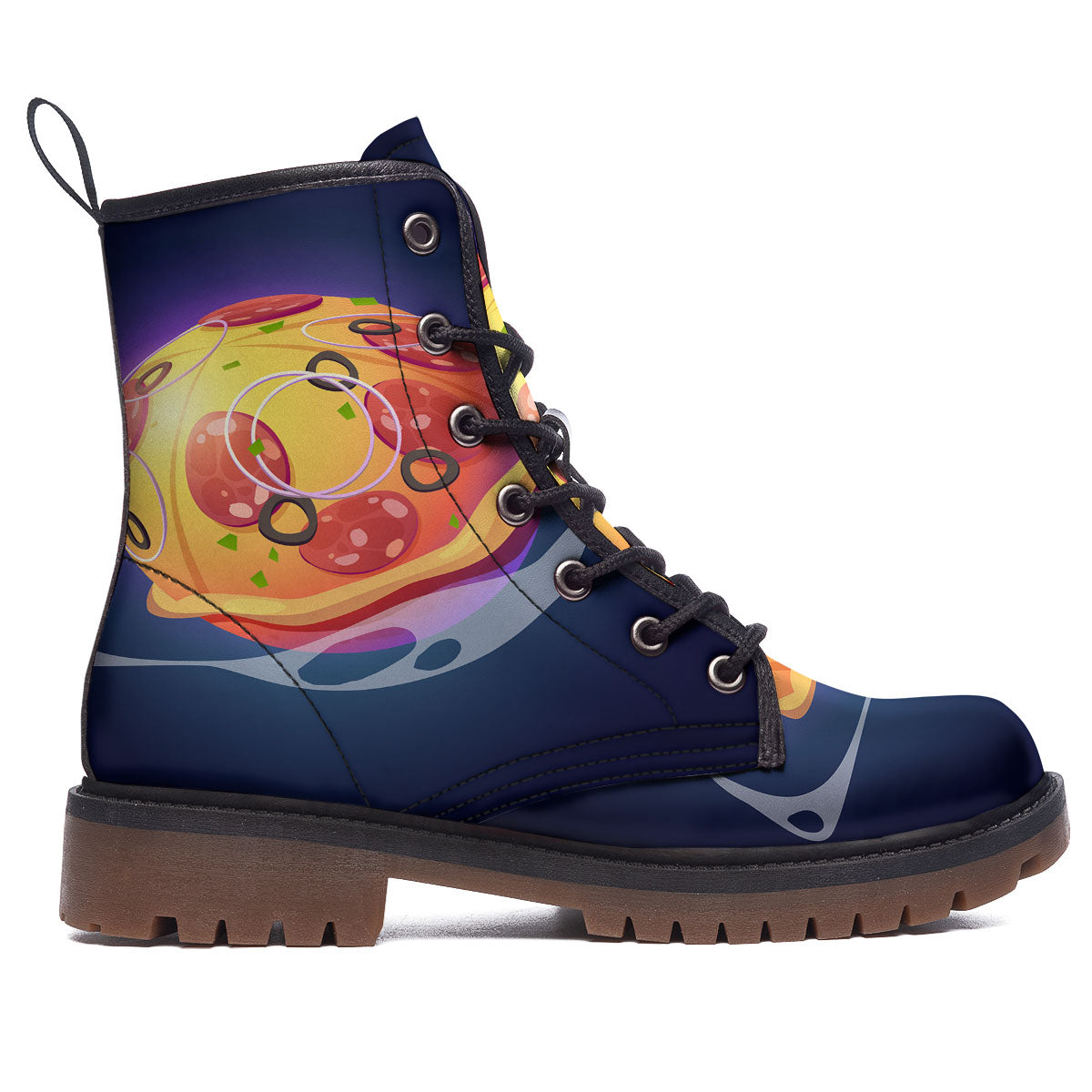 Pizza Planet Print Work Boots-grizzshop