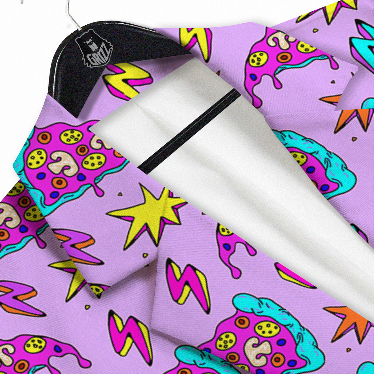 Pizza Psychedelic Print Pattern Men's Sport Coat-grizzshop