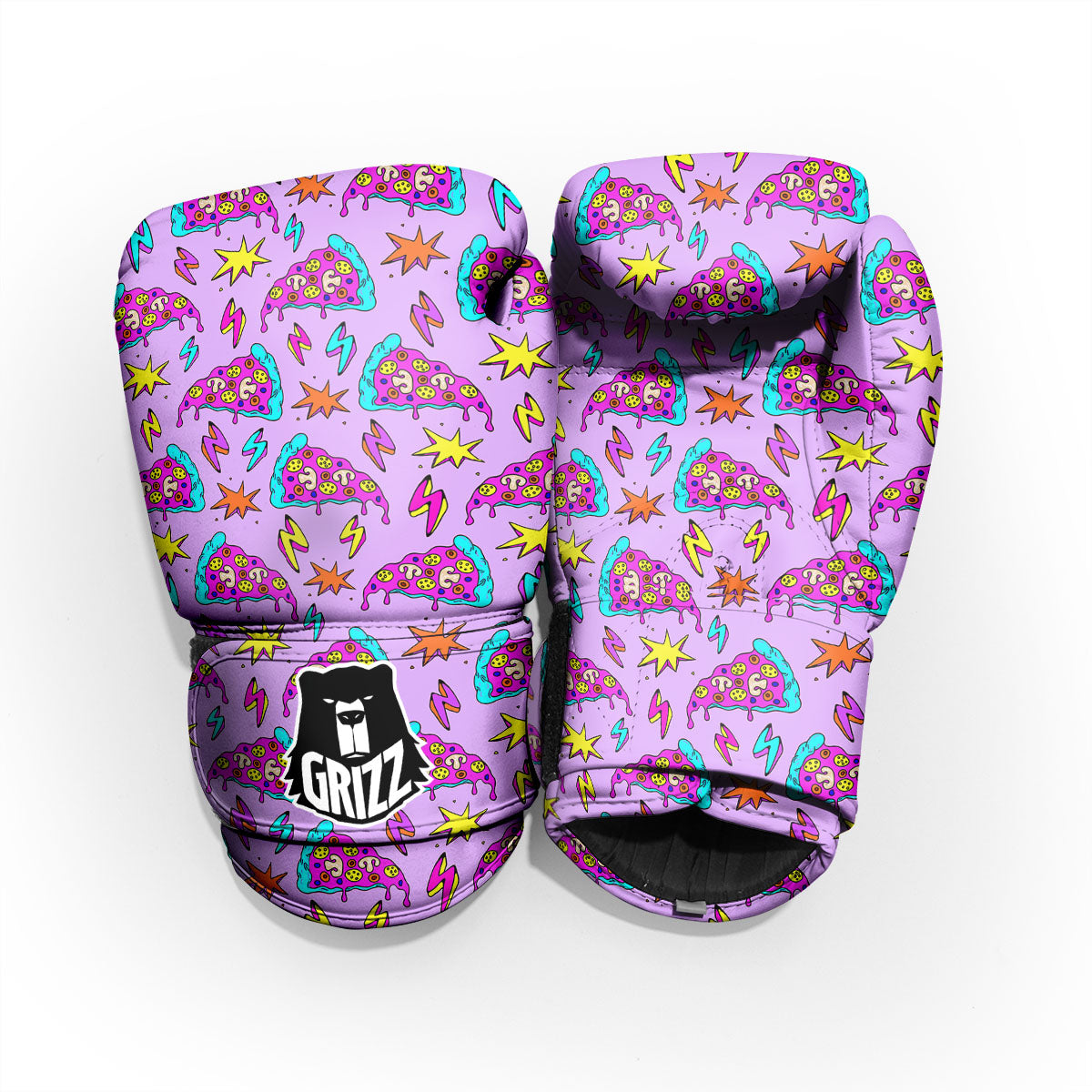 Pizza Psychedelic Print Pattern Sparring Gloves-grizzshop