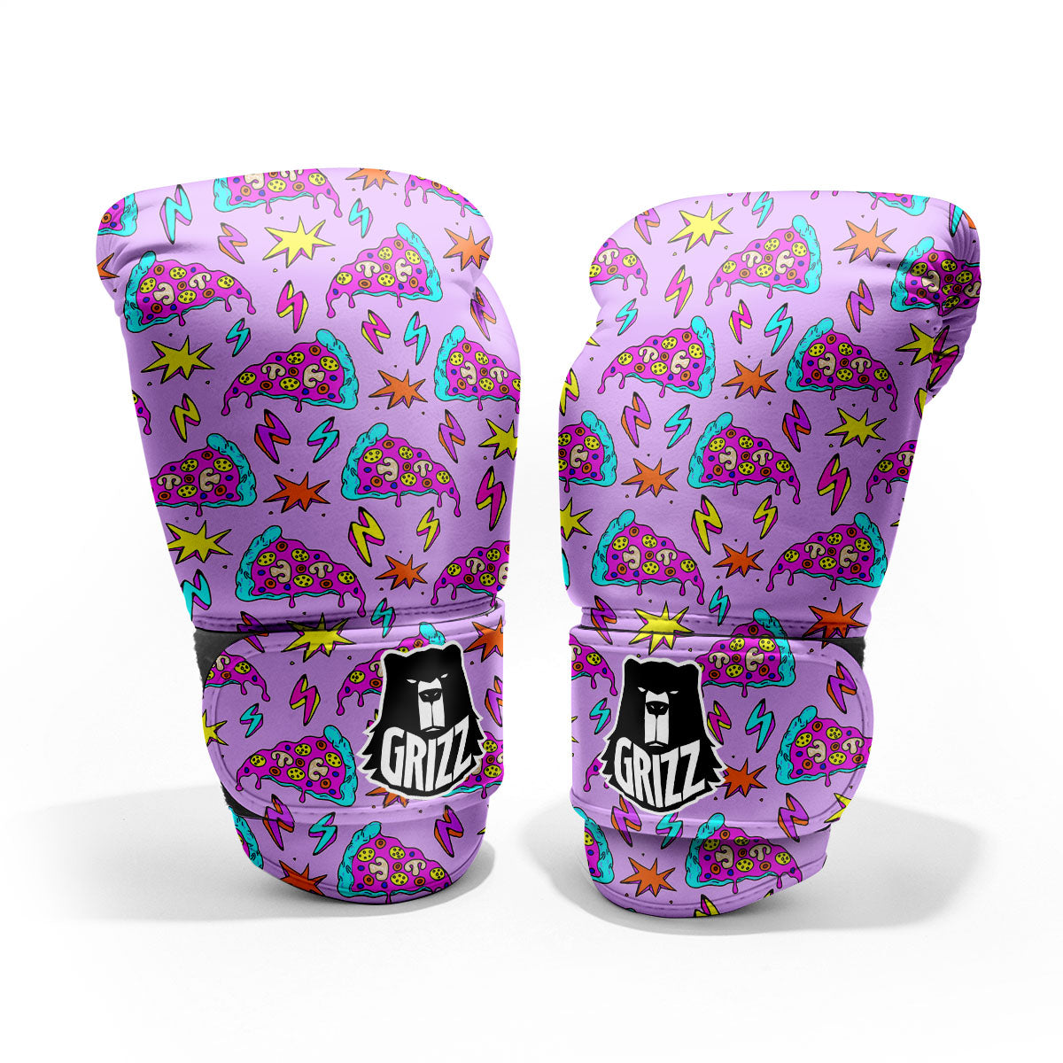 Pizza Psychedelic Print Pattern Sparring Gloves-grizzshop