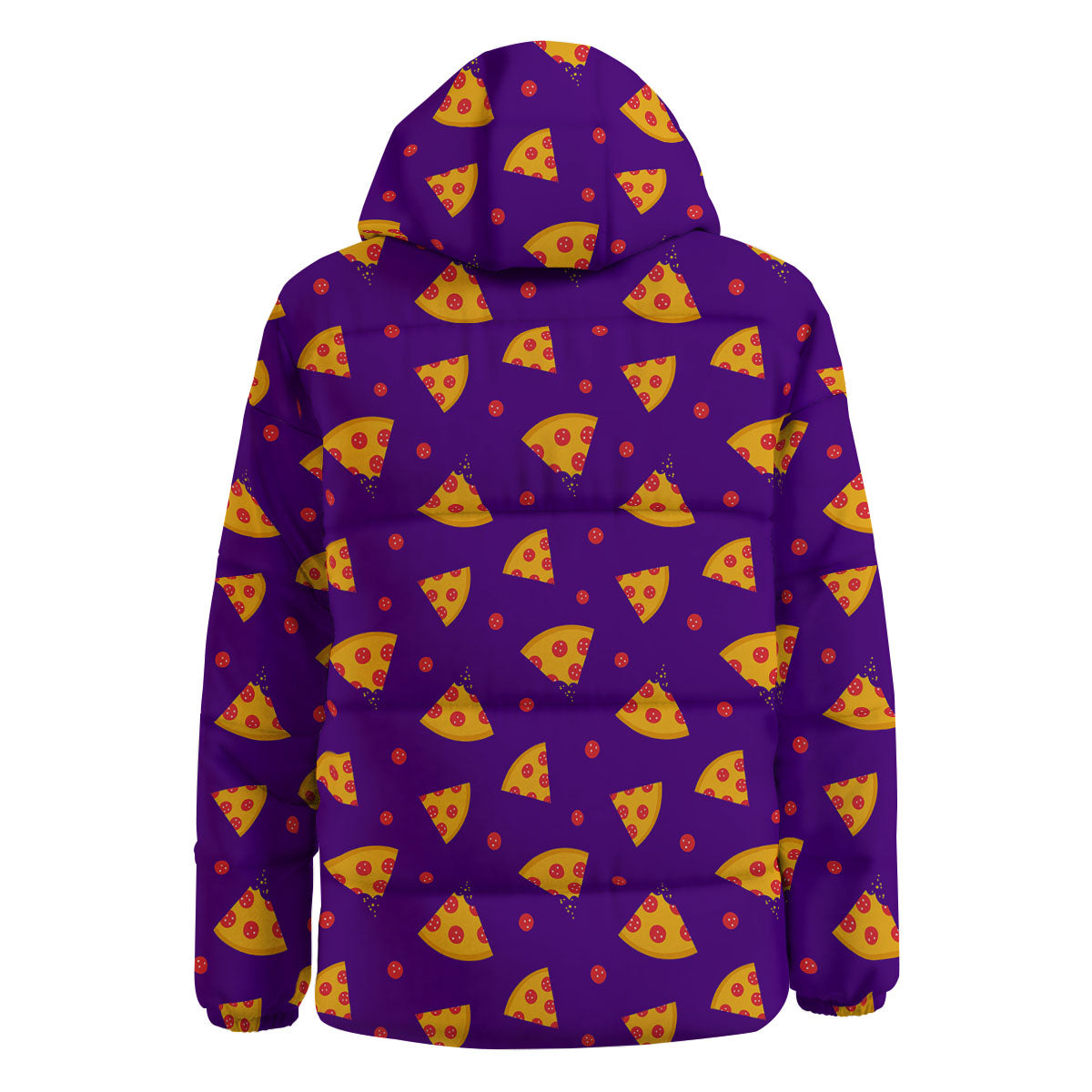 Pizza Purple Print Pattern Down Jacket-grizzshop