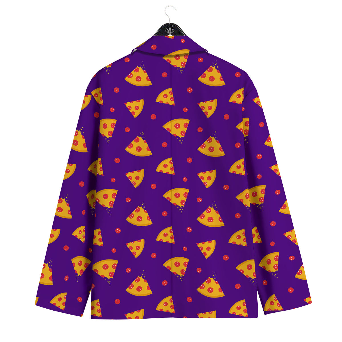 Pizza Purple Print Pattern Men's Sport Coat-grizzshop