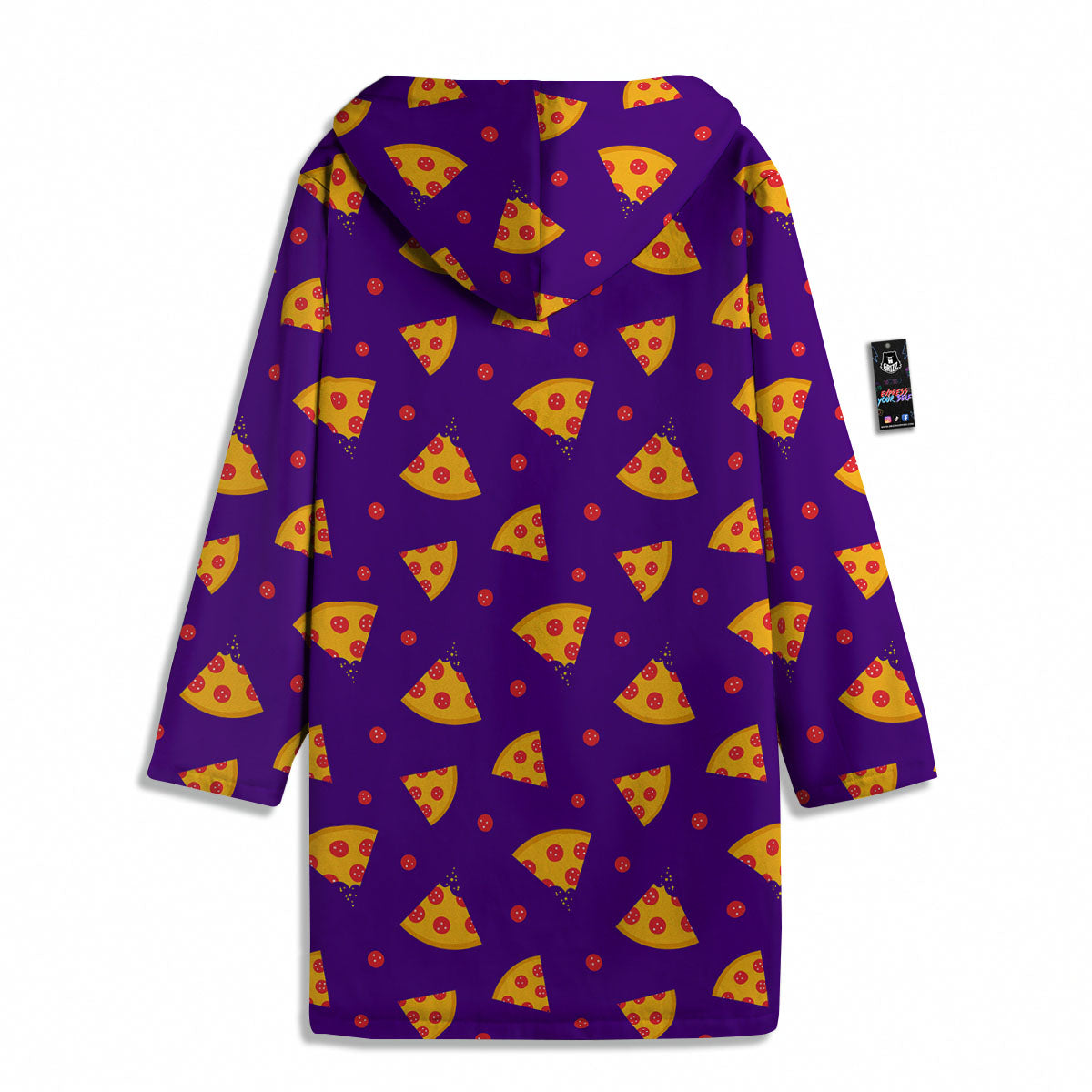 Pizza Purple Print Pattern Men's Windbreaker Jacket-grizzshop