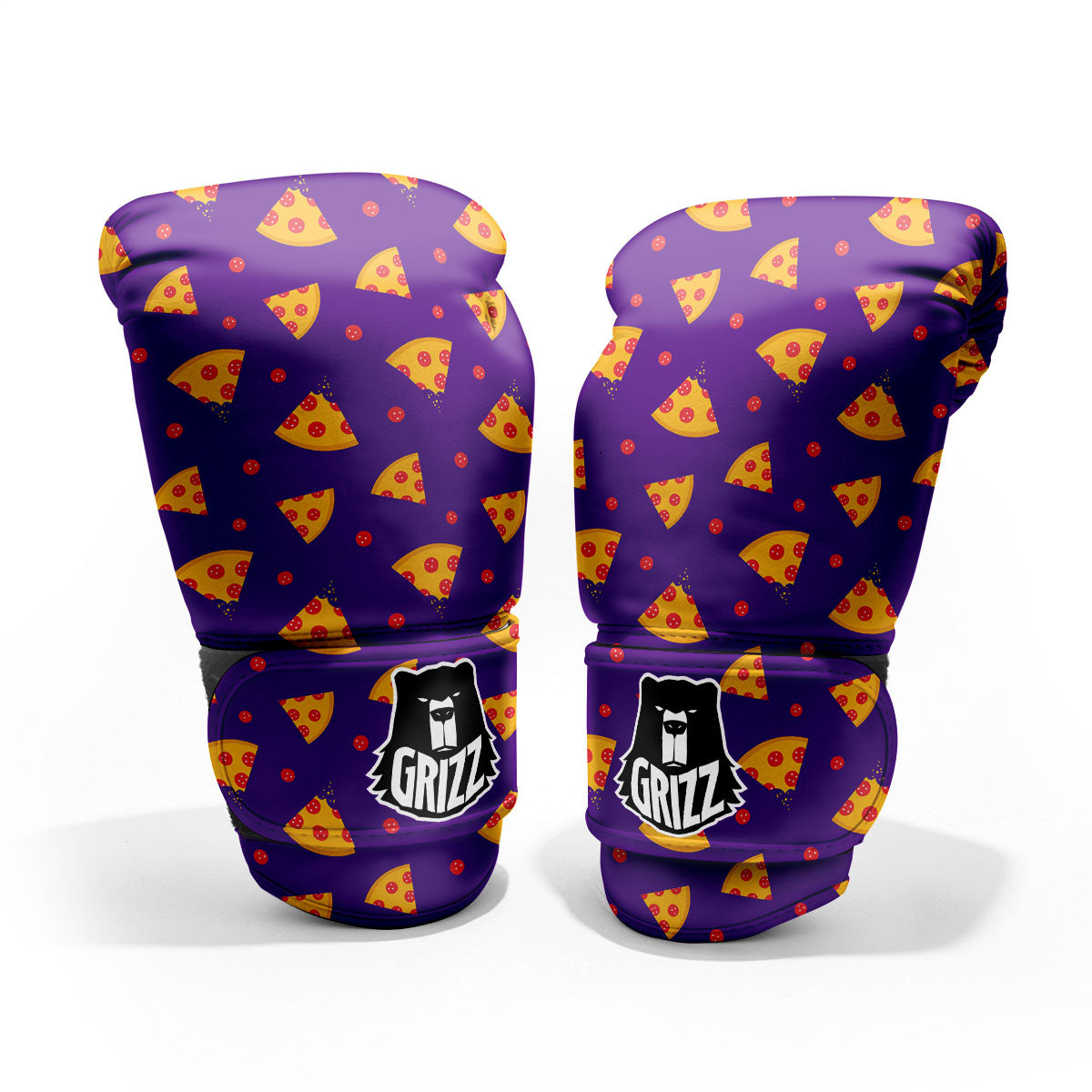 Pizza Purple Print Pattern Pro Boxing Glove