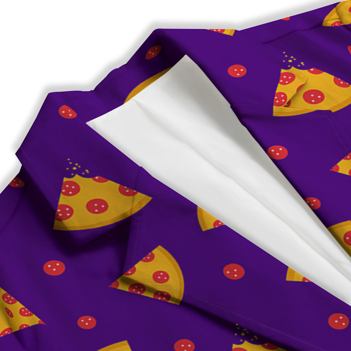 Pizza Purple Print Pattern Women's Blazer-grizzshop